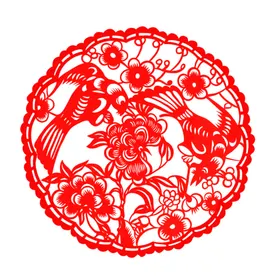 中国风节日剪纸画