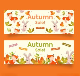 秋季促销横幅设计