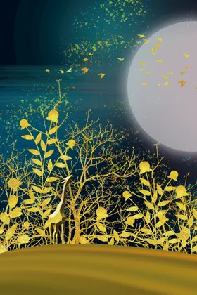 发财树 玄关 山水画 艺术画