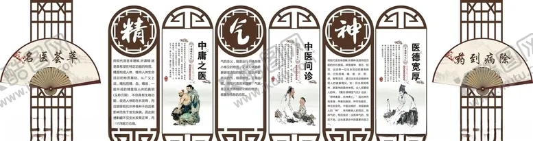 编号：76992010041102035073【酷图网】源文件下载-中医文化墙