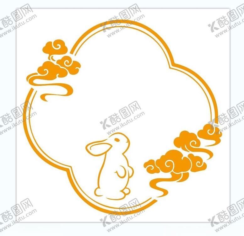 编号：71609501280316379958【酷图网】源文件下载-中秋玉兔祥云矢量素材
