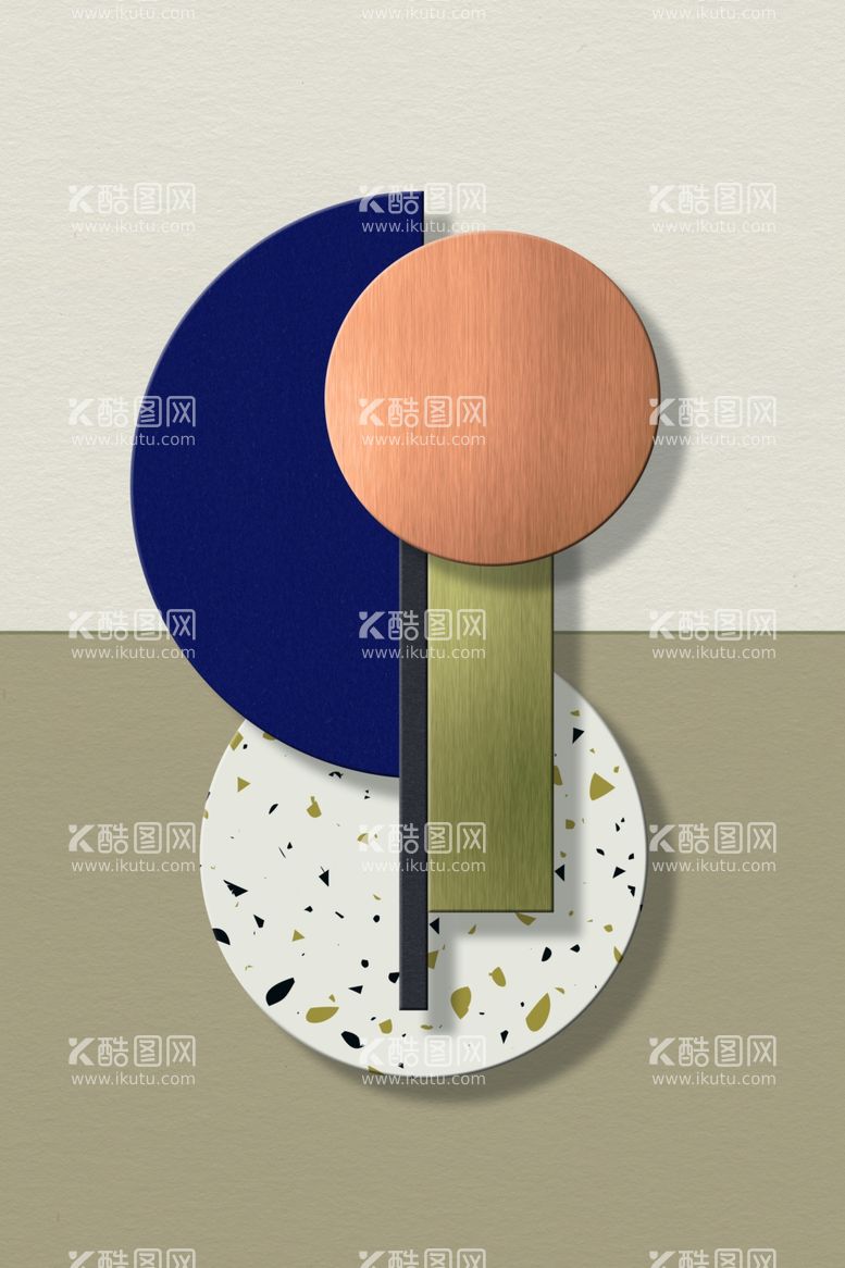 编号：71036011261911209347【酷图网】源文件下载-几何圆半圆艺术挂画装饰画