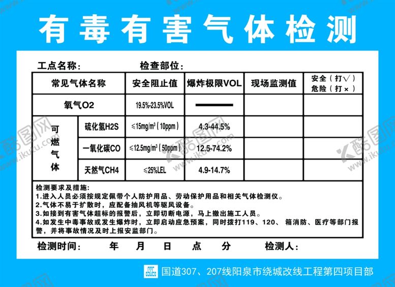 编号：96785905070057415908【酷图网】源文件下载-有毒有害气体监测牌