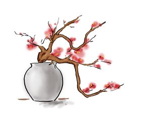 梅花树枝元素