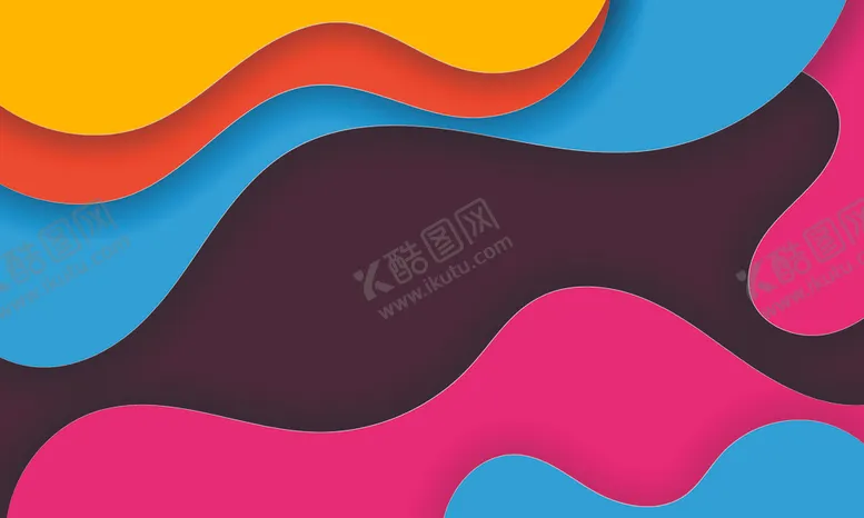编号：69879401310426004232【酷图网】源文件下载-彩色波浪线条矢量背景