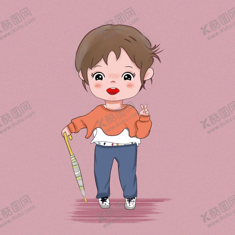 编号：76682301140117355202【酷图网】源文件下载-撑伞小女孩