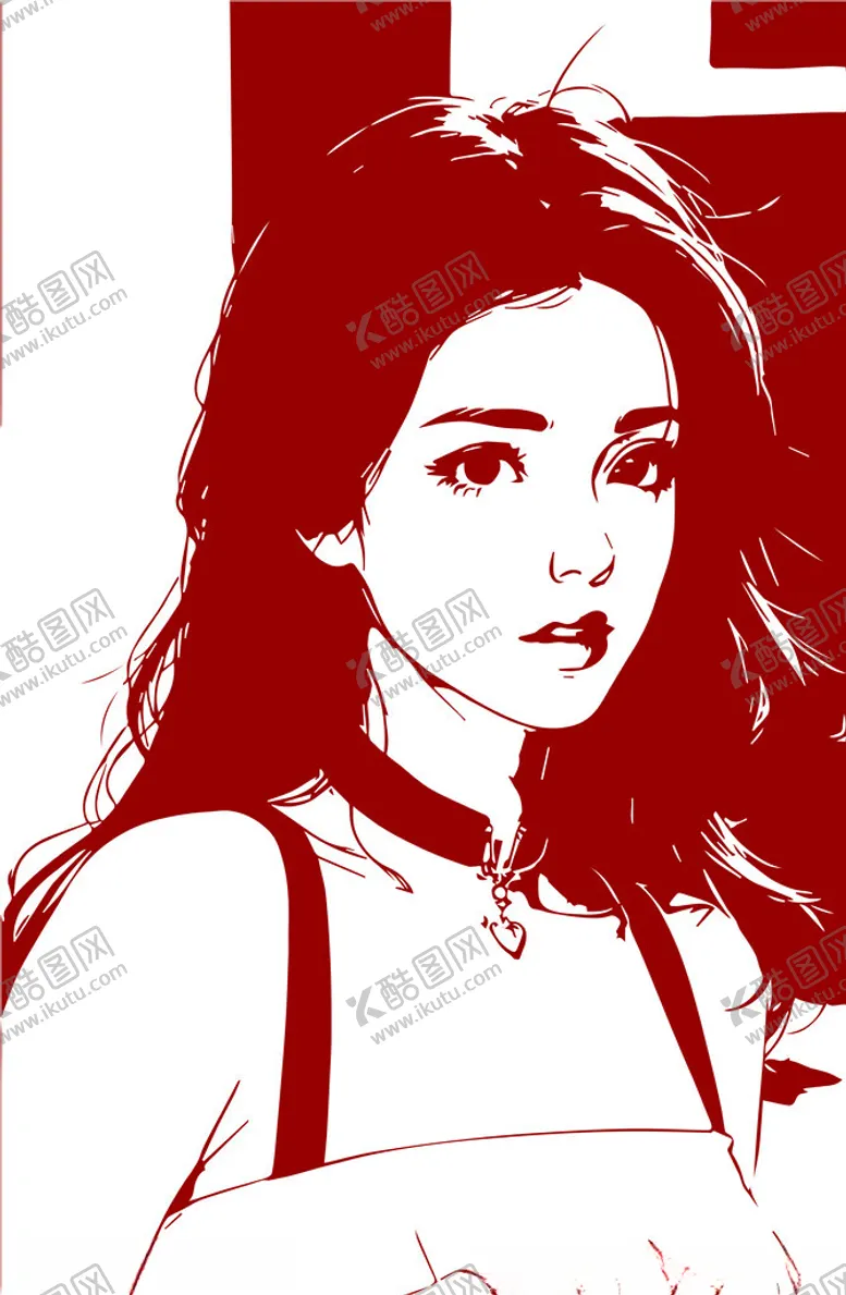 编号：25389602200618382119【酷图网】源文件下载-剪纸美女