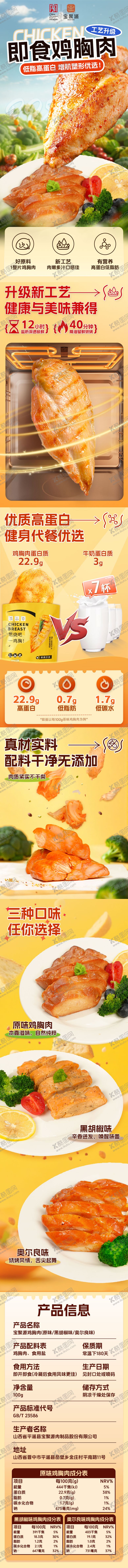 编号：44780609122316136457【酷图网】源文件下载-鸡胸肉商品详情页