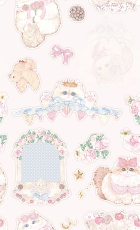 梦幻粉色系装饰图案素材