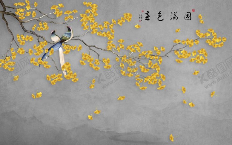 编号：58983907091543194065【酷图网】源文件下载-花鸟背景墙