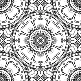 黑白镂空图案色背景花纹欧式描线