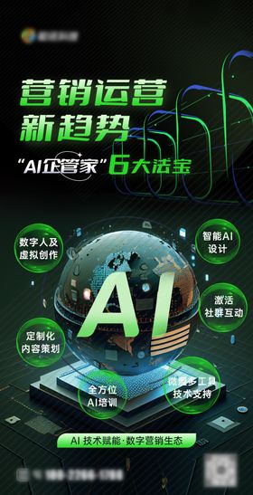 科技AI社群运营海报