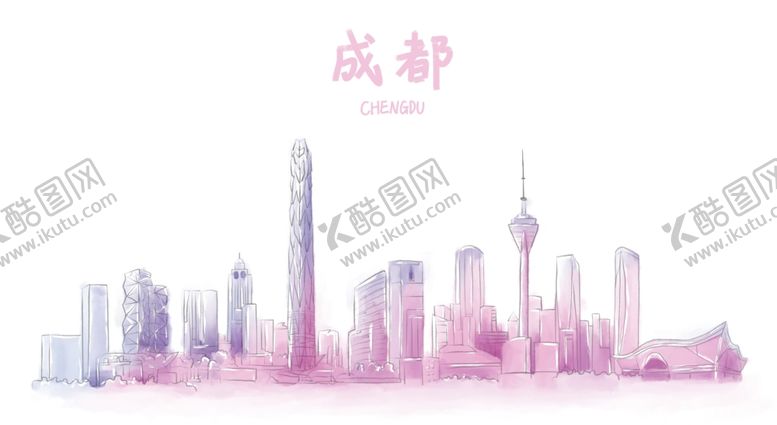 编号：45645806301659528838【酷图网】源文件下载-手绘城市城市地标
