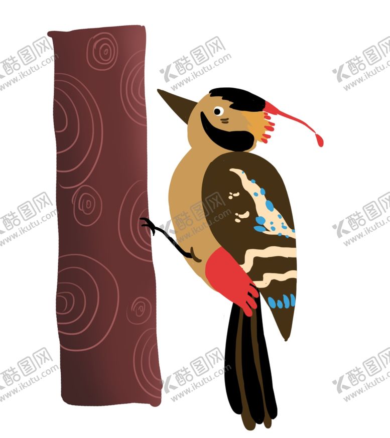 编号：60925306260057279171【酷图网】源文件下载-啄木鸟插画