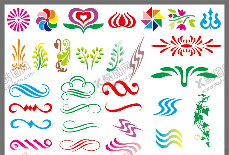 编号：34363609120606141850【酷图网】源文件下载-传统花纹矢量边框角花