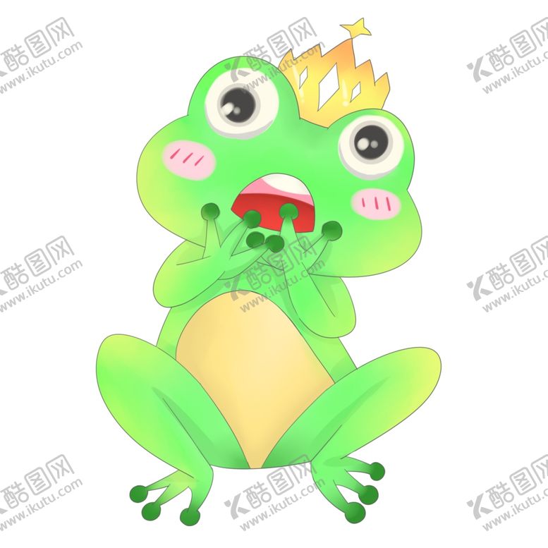 编号：67388810021719317823【酷图网】源文件下载-受到惊吓的青蛙王子插画