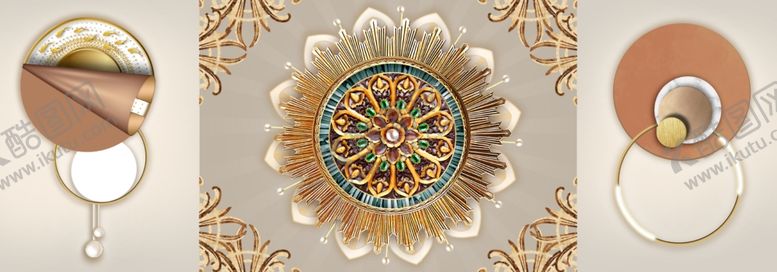 编号：64071811250010034851【酷图网】源文件下载-精美装饰艺术风格饰品展示