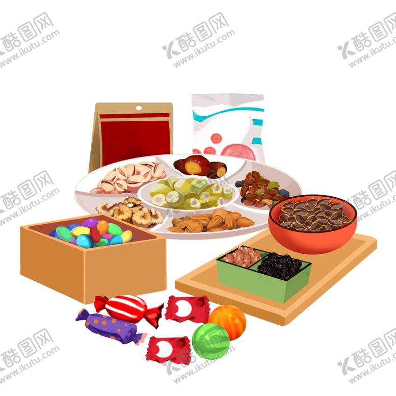 编号：36376609161625201879【酷图网】源文件下载-卡通零食