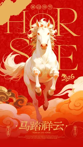 马年新年春节2026酒吧地产金融海报