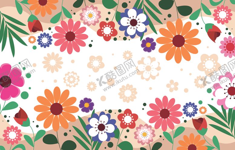编号：90209911021959145649【酷图网】源文件下载-多彩花卉边框图案设计