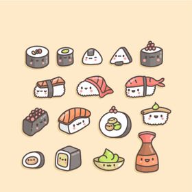 可爱手绘美食