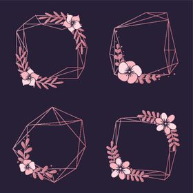 花卉边框壁纸背景印素材