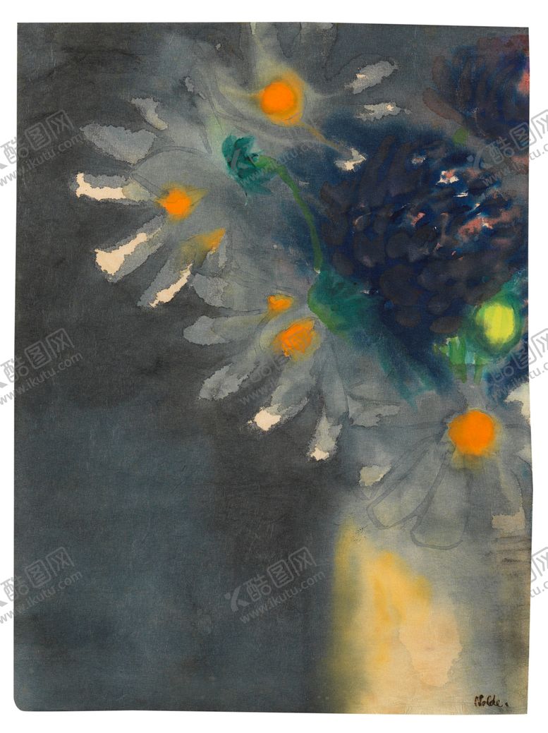 编号：31442609210512551526【酷图网】源文件下载-向日葵抽象油画