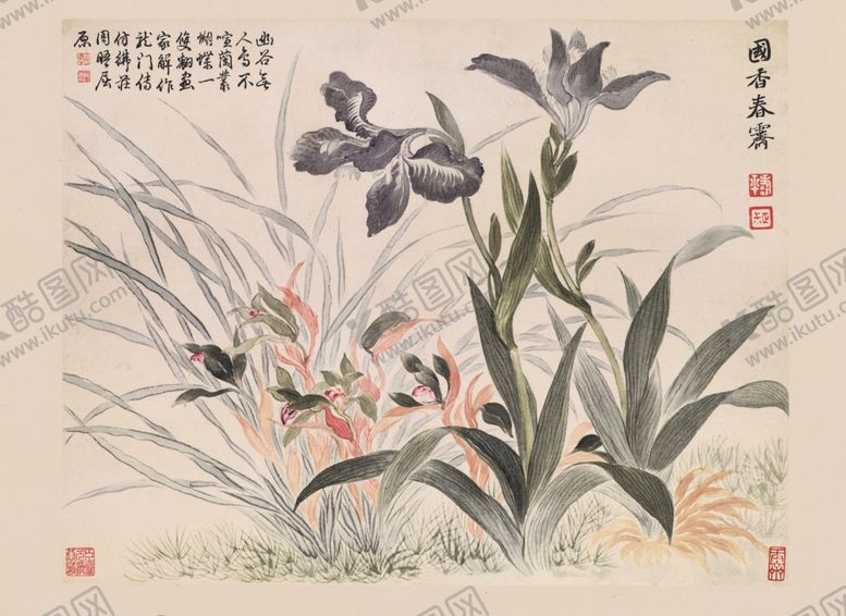 编号：60023909130649367761【酷图网】源文件下载-清代恽寿平花草绘画