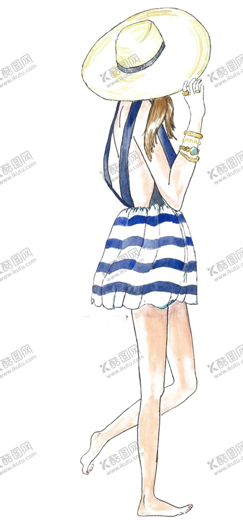 编号：93457705012211135058【酷图网】源文件下载-彩绘人物背影