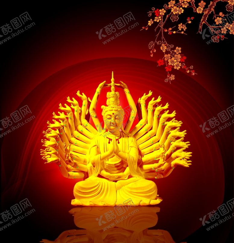 编号：60159607040411056671【酷图网】源文件下载-千手观音背景图