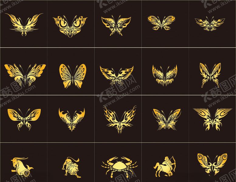 编号：26991709151803392922【酷图网】源文件下载-矢量蝴蝶矢量老鹰翅膀图案