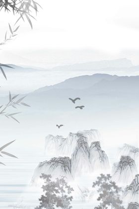 水墨背景板