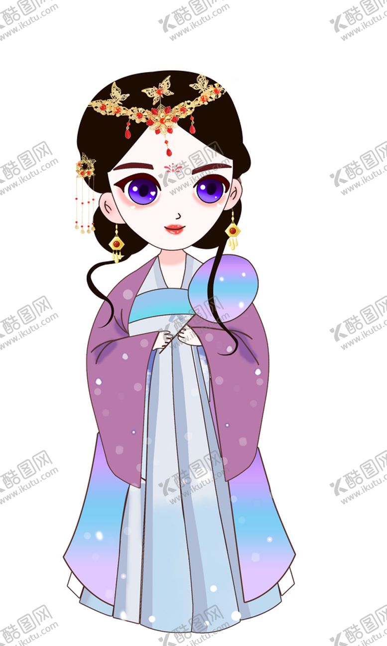 编号：96250809212242057406【酷图网】源文件下载-卡通古风人物