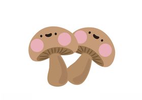 手绘蘑菇