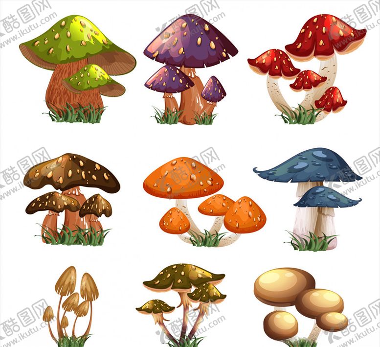 编号：24341509272215581885【酷图网】源文件下载-卡通蘑菇设计