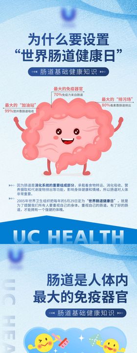 肠道功能健康知识海报