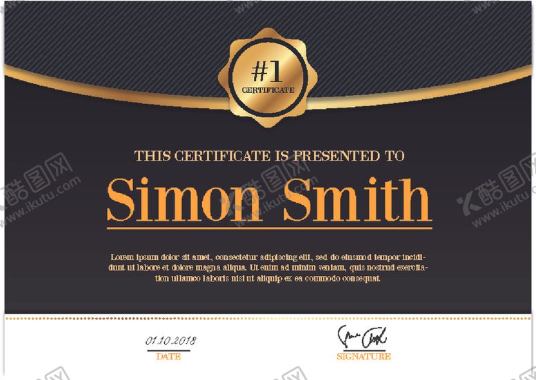 编号：68345309110217029571【酷图网】源文件下载-证书模板