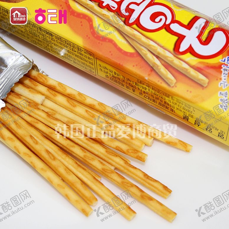 编号：35403907081647546148【酷图网】源文件下载-韩国海太烤薯棒27g