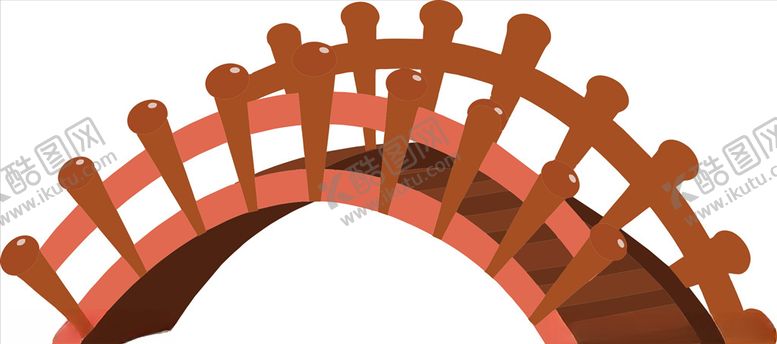 编号：30419710281625082363【酷图网】源文件下载-手绘卡通桥矢量图