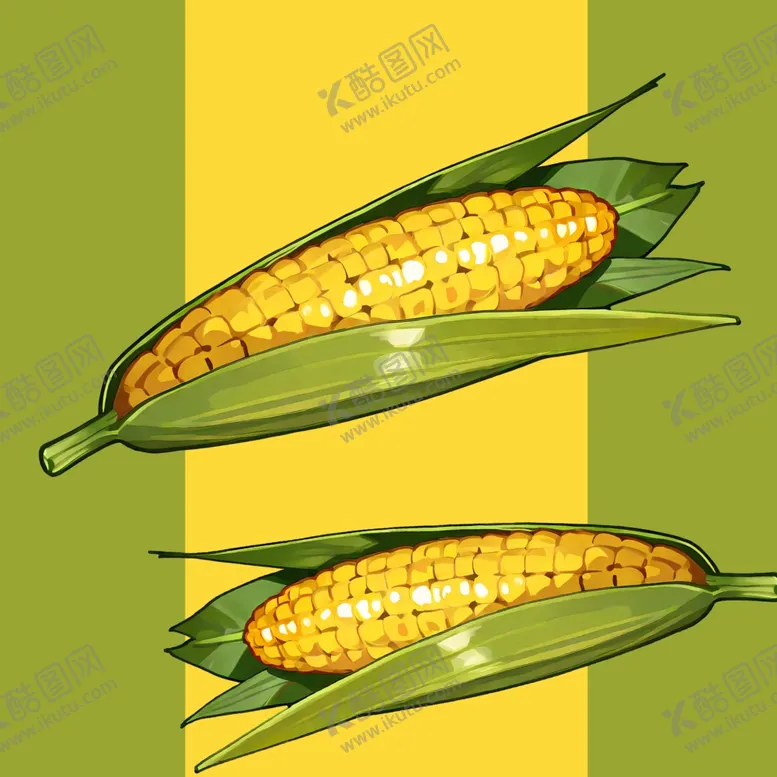 编号：92826703011124577923【酷图网】源文件下载-手绘卡通玉米
