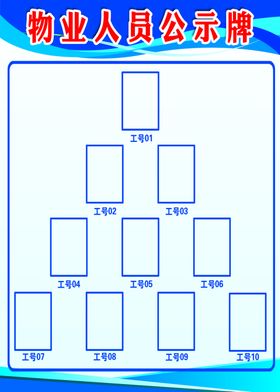 物业人员公示牌公示牌物业