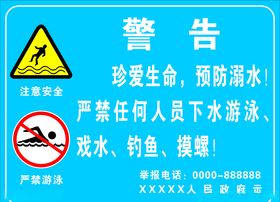 禁止下水温馨提示