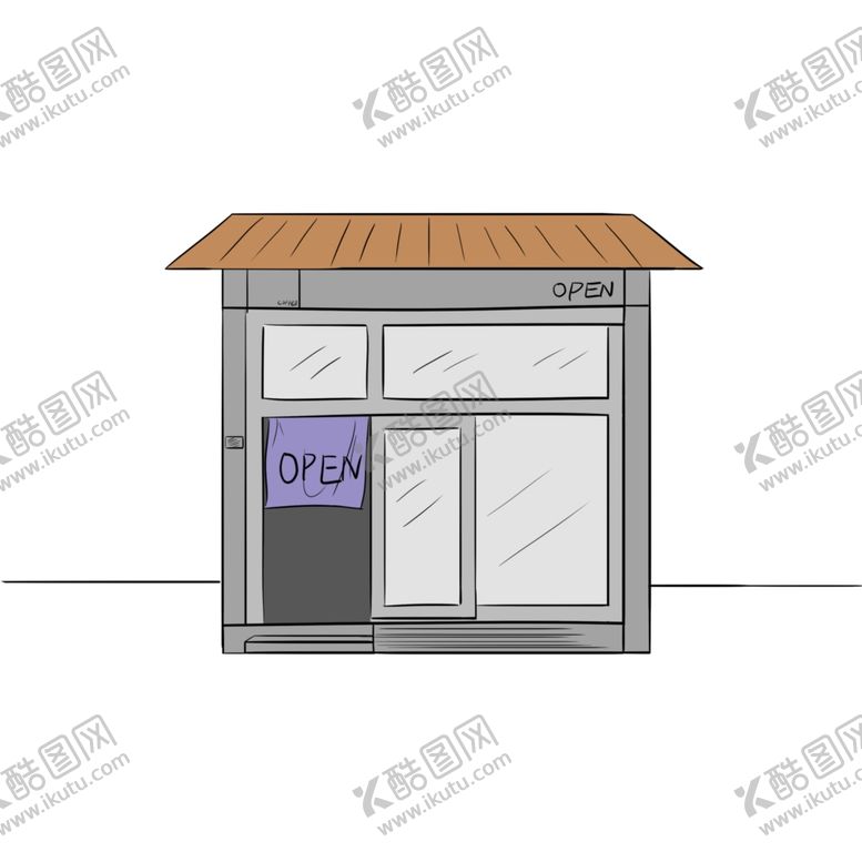 编号：14614410041731088487【酷图网】源文件下载-手绘简易咖啡屋平面图