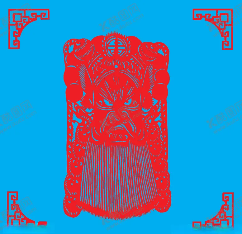 编号：98669905010729142675【酷图网】源文件下载-脸谱剪纸