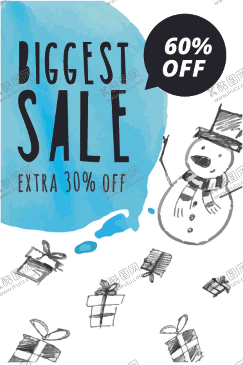 编号：55537810310655155732【酷图网】源文件下载-水彩创意促销海报