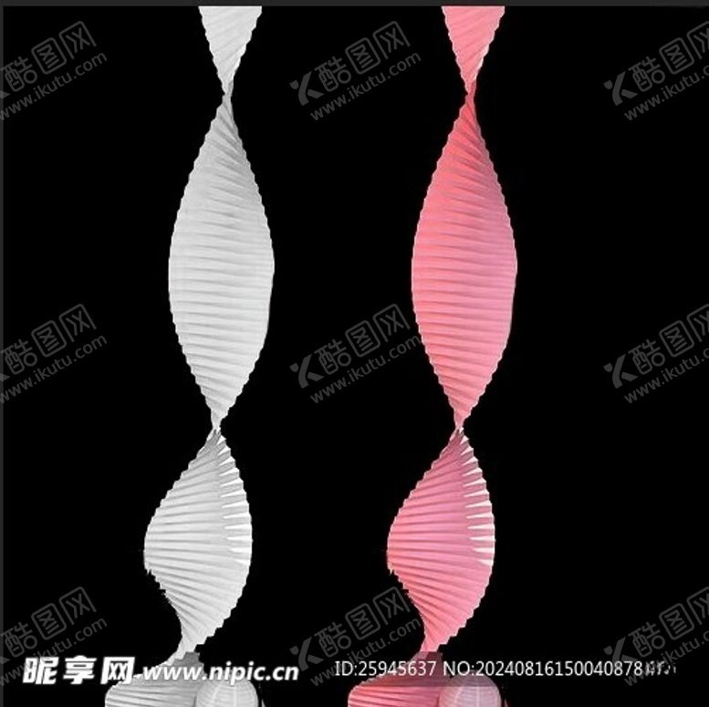 编号：60784902191443168990【酷图网】源文件下载-结婚折纸瀑布灯笼