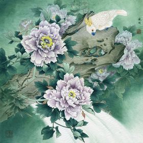 中式古典花鸟工笔画