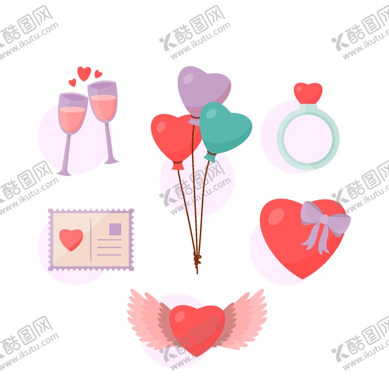 编号：50024709152029496614【酷图网】源文件下载-情人节元素