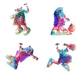 卡通人物商场潮玩C4D小