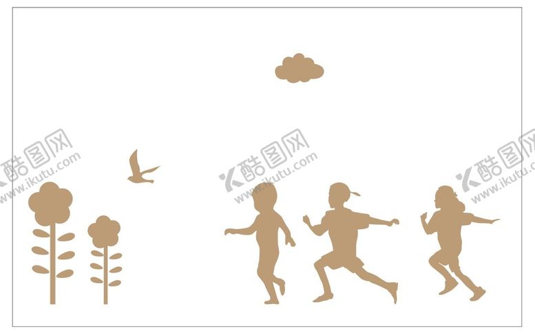 编号：60173112071631596974【酷图网】源文件下载-儿童嬉戏剪影